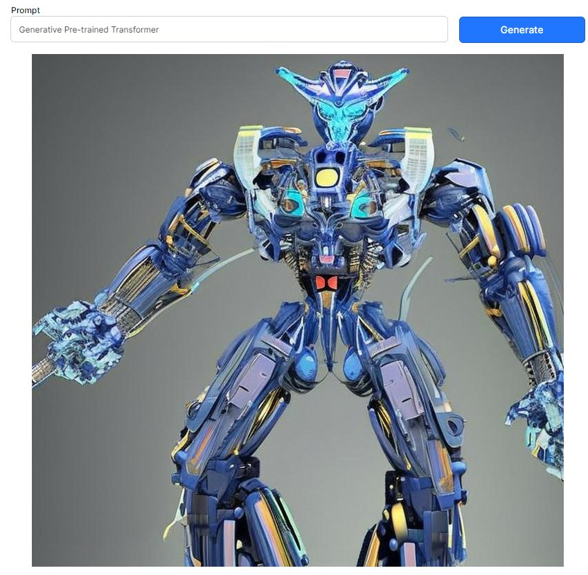 テキスト「Generative Pre-trained Transformer」入力でAIで作成した画像