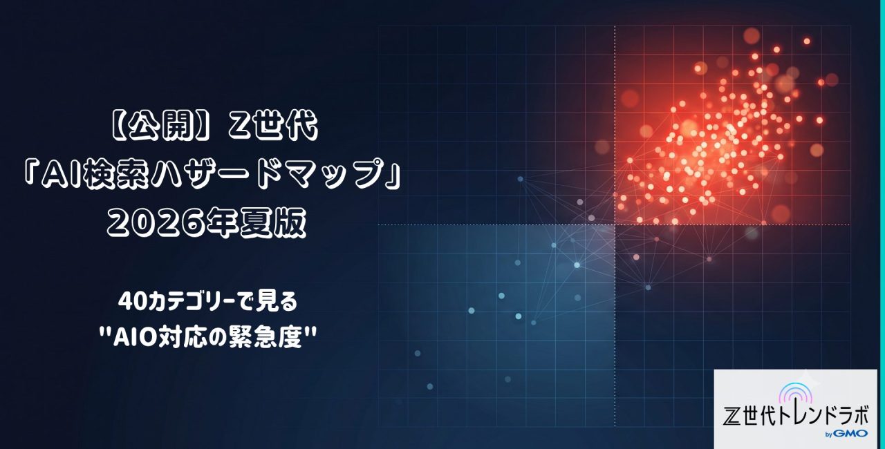 【公開】Z世代「AI検索ハザードマップ」2026年夏版｜40カテゴリーで見る”AIO対応の緊急度”