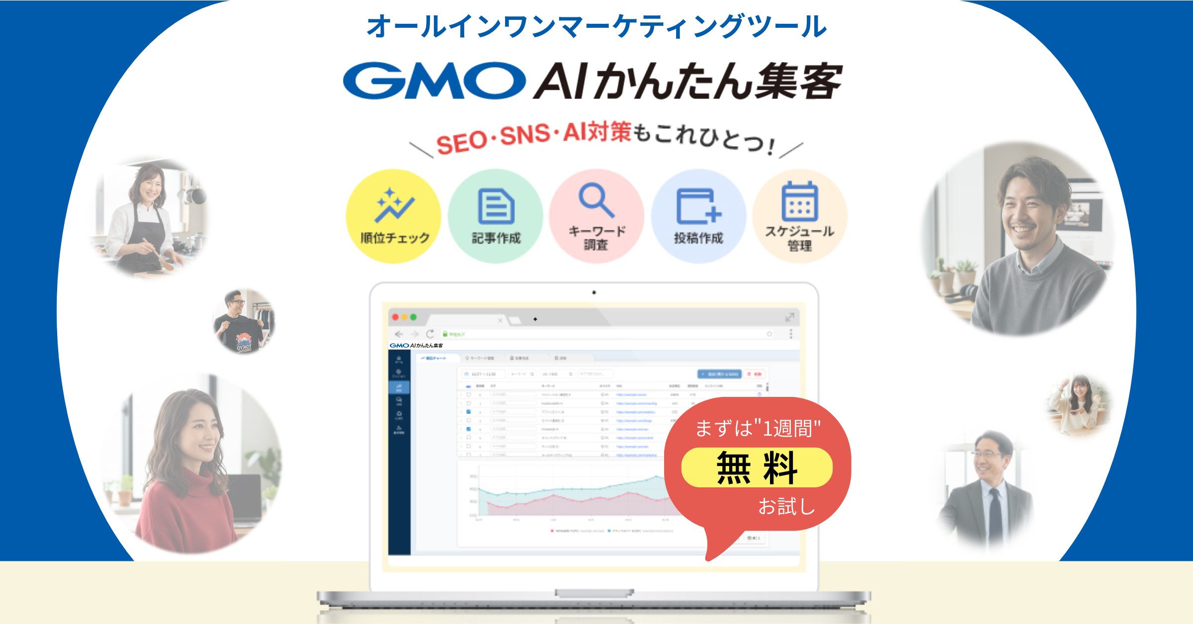 GMO NIKKO、知識がなくても使えるWeb集客支援ツール「GMO  AIかんたん集客」月額2,992円～提供開始～SEO対策・SNS運用をAIがサポート～ | GMO NIKKO株式会社